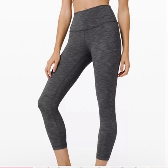 lululemon athletica Pants - Lululemon Wunder Under Gray Crop Leggings